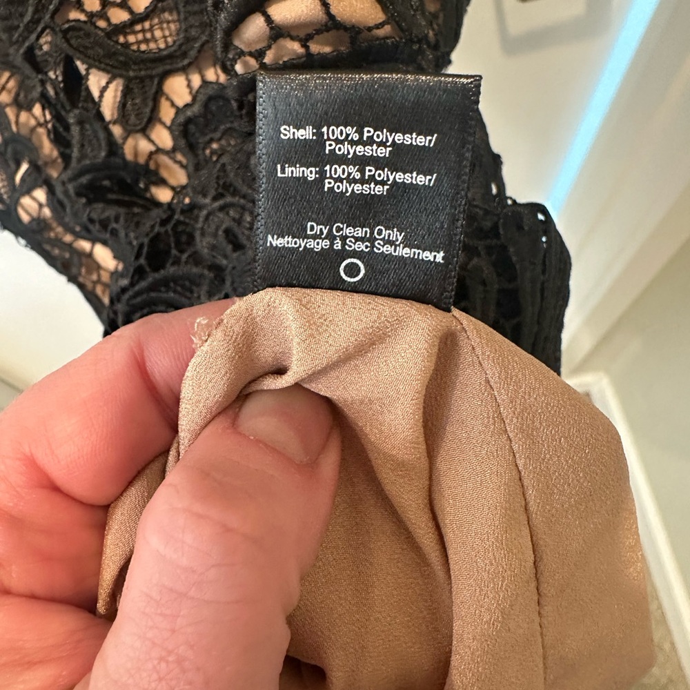 Dress the Population Black and Nude Lace Dress - Picture 6 of 8